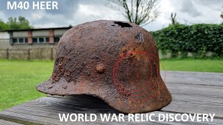 M40 German helmet preservation HEER [upl. by Fidelity310]