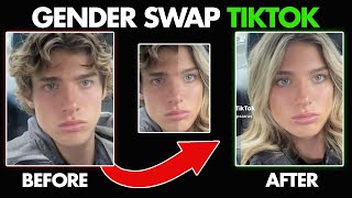 How to Do Gender Transition TikTok Trend FaceApp [upl. by Arodnap]