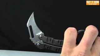 Quartermaster Knives QTR9 KITT Karambit Balisong Butterfly Knife Overview [upl. by Hairam]