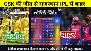 IPL Points Table 2024 Today 12 May  CSK Rajasthan after match points table  IPL 2024 [upl. by Ifok]