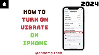 How To Turn On Vibrate On Iphone  Mastering iPhone Vibrations  Quick Setup [upl. by Aiekal300]