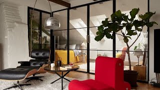 tour playful attic apartments in Scandi style [upl. by Ewall]