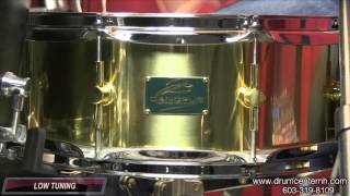 Video Demo Canopus The Brass Snare Drum 14x55 w Flanged Hoops [upl. by Ahsaeyt]