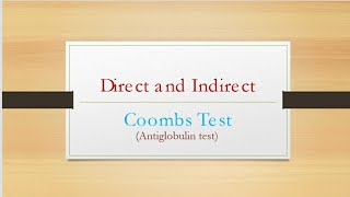 Direct and Indirect coombs TestPart 3TamilMightymedicoz [upl. by Akcirred]