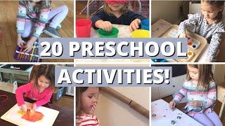 20 PRESCHOOL ACTIVITIES FOR 4 YEAR OLDS  4 YEAR OLD PRESCHOOL ACTIVITIES AT HOME [upl. by Ninnette]