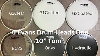 Need New Heads 6 Different Evans Drum Heads on A 10” Yamaha Recording Custom Tom Review and Demo [upl. by Donovan386]