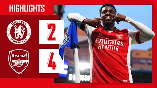 HIGHLIGHTS  Chelsea vs Arsenal 24  Premier League  Nketiah 2 Smith Rowe Saka [upl. by Egas]