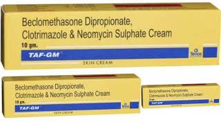 TAF GM CREAM Beclomethasone Dipropionate Clotrimazole amp Neomycin Sulphate Cream [upl. by Ahsauqram]