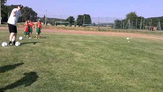 Zweikampftraining 1 gegen 1 INTERSPORT kicker FuÃŸballcamp Heideck [upl. by Soalokcin333]