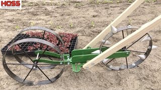 Fast and Easy Transplanting with the Hoss Dibble Wheel Attachment [upl. by Nevins]