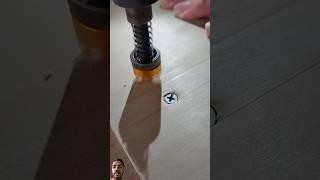 Use this technique to not damage your furniture tools woodworking screw hardware drill [upl. by Kindig615]