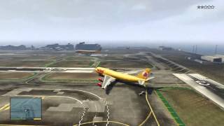 GTA V How To Get To The Airport amp Fly A JUMBO JET INCLUDING CRASHES [upl. by Lunneta]