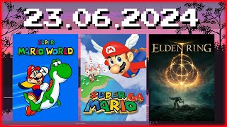 Stream VOD vom 23062024  SMW Hacks Super Mario 64 Elden Ring [upl. by Kcin]