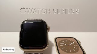 Apple Watch Series 8 Gold Milanese Loop  Unboxing amp New Upgrades [upl. by Kcirted455]