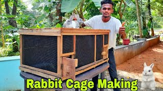 Rabbit Cage Making  With Breeding Box  Easy Way To Make Rabbit Cage At Home [upl. by Lammaj]