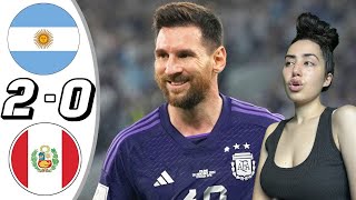 Argentina vs Peru 20 Highlights amp All Goals 2023 HD 🔥 Messi 2 Goals vs Peru REACTION [upl. by Ahsienet]