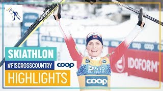 Local hero Johaug triumphs again  Skiathlon  Lillehammer  FIS Cross Country [upl. by Atinas275]