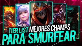 TIER LIST DE LOS MEJORES CAMPEONES PARA SMURFEAR [upl. by Airotnes]