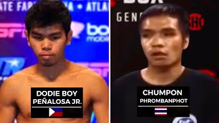 Dodie Boy Peñalosa Jr vs Chumpon quotNimithra Sithsaithongquot Phrombanphot full highlights [upl. by Zehc]