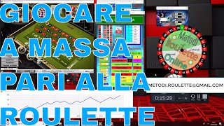 Come VINCERE alla ROULETTE 100 Pezzi Giocando a Massa pari con SOFTWARE BOT Dynamic Evolution 2019 [upl. by Eselahs]