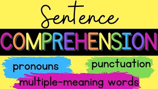 Sentence Comprehension Pronouns Multiplemeaning Words Punctuation [upl. by Bechler995]