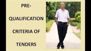 Dr K M Soni on PreQualification Criteria for Tenders  ppt [upl. by Church925]