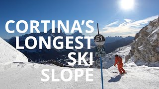 Cortinas Longest Ski Slope [upl. by Oraneg]