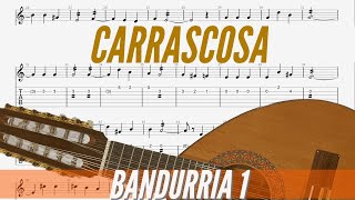 J Teixidor  Carrascosa Pasodoble Tutorial bandurria y laúd voz 1 partitura cifrada [upl. by Coretta]