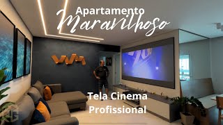 MARAVILHOSO APARTAMENTO 3 SUÍTES CINEMA PROFISSIONAL  BOQUEIRÃO PRAIA GRANDE [upl. by Nnewg888]