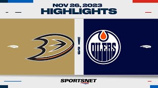 NHL Highlights  Ducks vs Oilers  November 26 2023 [upl. by Lemrac]