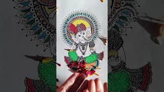 Ganpati Bappa Morya 🌸✨ ganpati bappa morya art [upl. by Hareema]