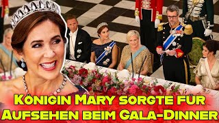 Königin Mary sorgte für Furore beim Dinner König Frederik konnte den Blick nicht von ihr abwenden [upl. by Sandon]