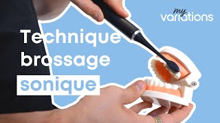 Technique de brossage de dents avec brosse à dents électrique sonique [upl. by Strohbehn]