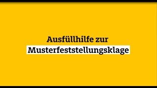 Anleitung Ausfüllhilfe zur Musterfeststellungsklage  ADAC [upl. by Antonella488]