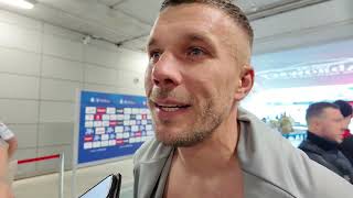 Lukas Podolski po meczu ze Stalą Mielec 20241020 [upl. by Labotsirhc691]