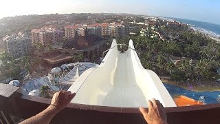 65 mph Insano Water Slide at Beach Park [upl. by Frentz]