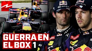 GUERRA EN EL BOX SEBASTIAN VETTEL VS MARK WEBBER  PARTE 1 [upl. by Slayton]