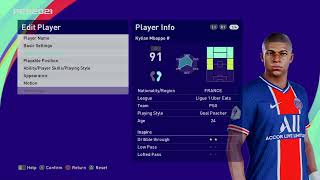 Efootball 2024 Mbappe stats Psg [upl. by Junie]