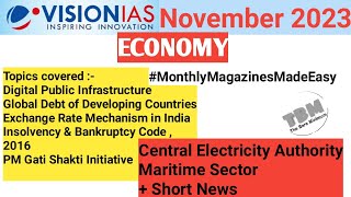 Economy  Vision IAS Monthly Magazine  November 2023 [upl. by Sperry911]