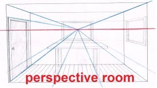 Linear Perspective Drawing Lesson 56  Drawing a Room In Perspective Tutorial  1 Point Perspective [upl. by Rettuc]