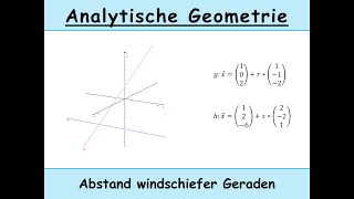 Abstand windschiefer Geraden berechnen Analytische Geometrie [upl. by Atiruam600]