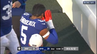 Kayvon Thibodeaux celebrates after Nick Foles injury full sequence [upl. by Medea]