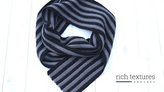 Mens Thermal Scarf Crochet Pattern [upl. by Akiram753]