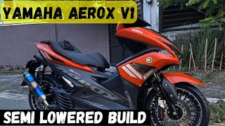 YAMAHA AEROX V1 SEMI LOWERED BUILD  REAR SHOCK MODIFICATION [upl. by Jeremie]