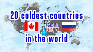 20 coldest countries in the world [upl. by Ahcrop]