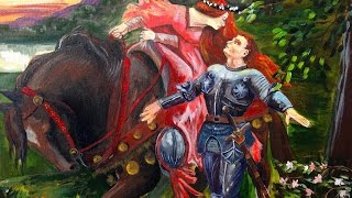 How to paint PreRaphaelite  La Belle Dam Sans Merci  Valentines Angelooney  TheArtSherpa [upl. by Airb112]