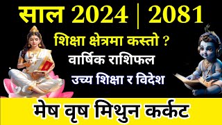 Education 2024 Horoscope शिक्षा पढाईको लागि 2024 किन राशिलाई शुभ  Education 2024 [upl. by Jami]