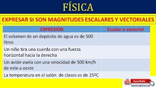 853 MAGNITUDES ESCALARES Y VECTORIALES [upl. by Eentruok669]