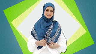 TUTORIAL CARA MEMAKAI JILBAB SEGI EMPAT MODERN YANG SIMPLE KREASI TERBARU [upl. by Avad]