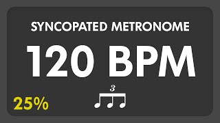 120 BPM  Syncopated Metronome  8th Triplets 25 [upl. by Eduino]